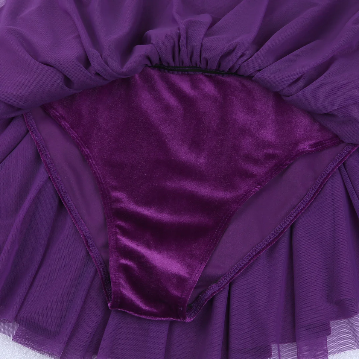 TiaoBug женское бархатное балетное платье-пачка с длинным рукавом для взрослых