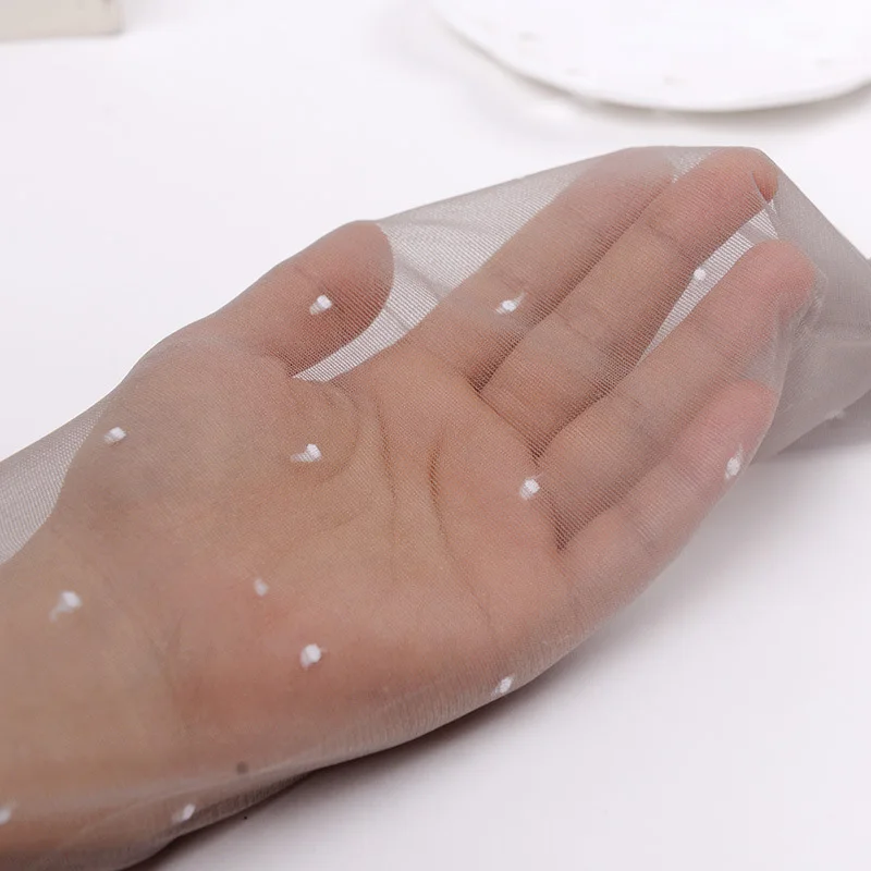 White Dots On Gray FENNASI весна лето женские колготки тонкие пикантные нейлоновые дамские колготки липкие женские белые жаккардовые колготки в горошек женские эротические - Цвет: White Dots On Gray