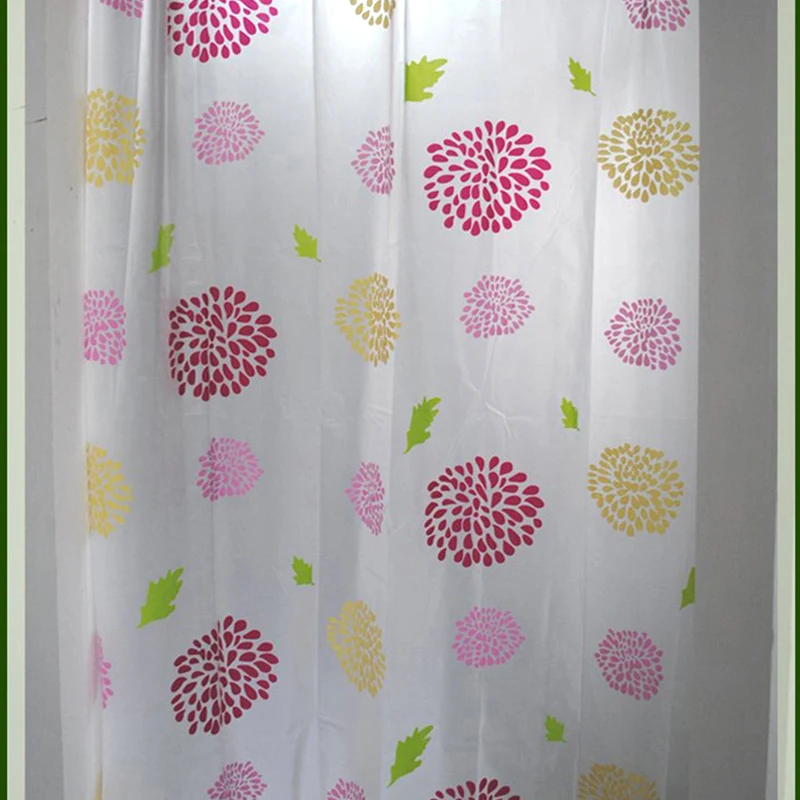 Водонепроницаемая занавеска для душа в виде подсолнуха из ПЭВА с крючком