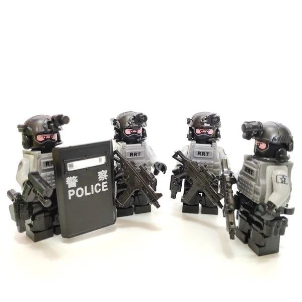 RRT Гонконгская железная дорога ответная команда Swat Полиция военное оружие playmobil Город Мини фигурки части блоки модель игрушки и хобби