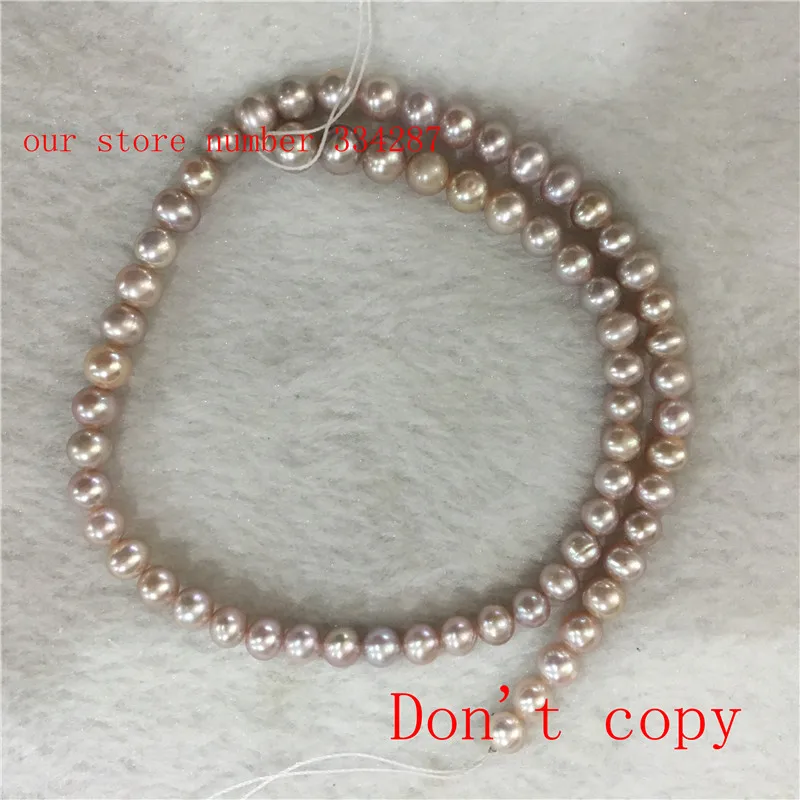 New A 6-7mm Genuine Natural purple /Lilac Freshwater Pearl Loose Beads 14 inches |