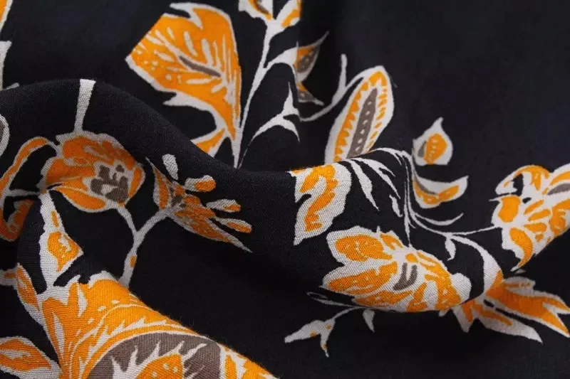 Платье с цветочным принтом винтажное длинное плиссированное платье треугольным