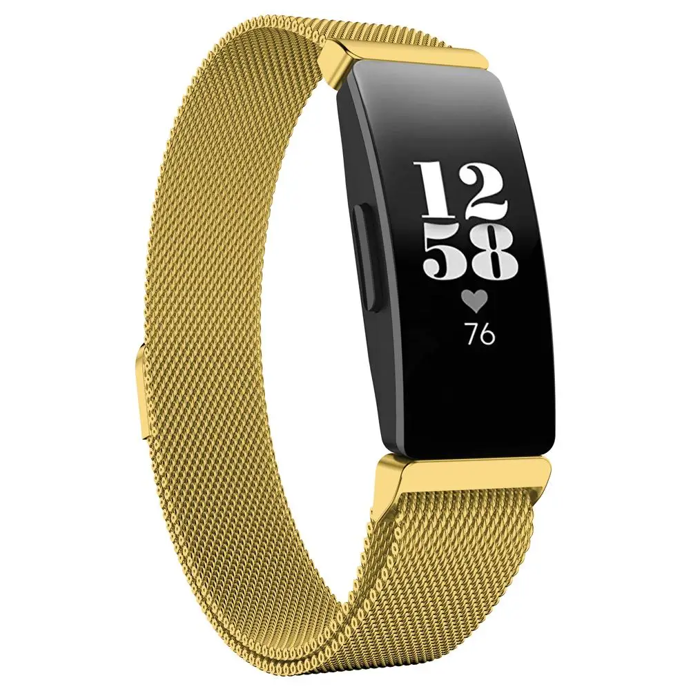 Ремешок для Fitbit Inspire HR трекер Миланского наручного ремешок с магнитной пряжкой сменсменный браслет из нержавеющей стали