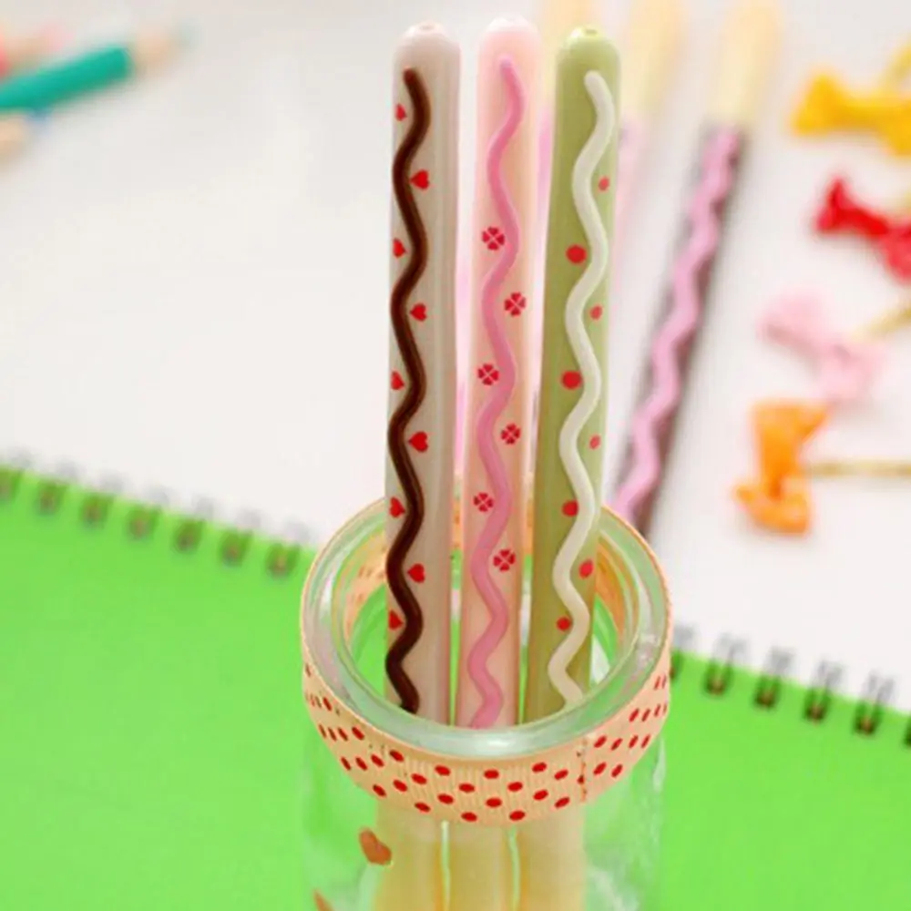 

1PC 0.5mm Korean Cute Kawaii Chocolate Cake Gel Pen Set For Writing Office School Supplies Stationery Wholesale Free Shipping