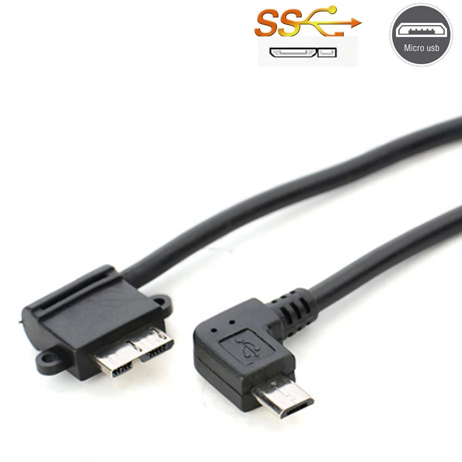 Кабель Micro usb 2 0 к USB 3 B коннектор для жесткого диска смартфона сотового телефона