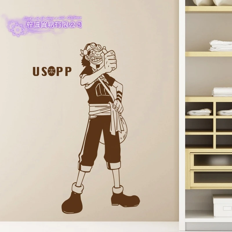 Usopp одна штука настенные наклейки виниловые на стены Наклейка Декор для дома