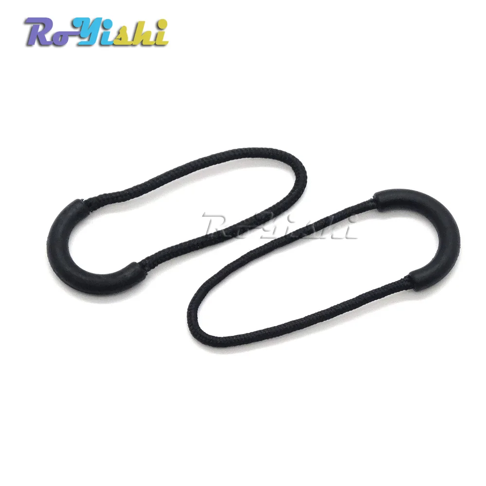 100pcs/pack Zipper Pulls Cord Rope Ends Lock Zip Clip Buckle Black For Paracord Accessories/ Backpack/Clothing | Дом и сад