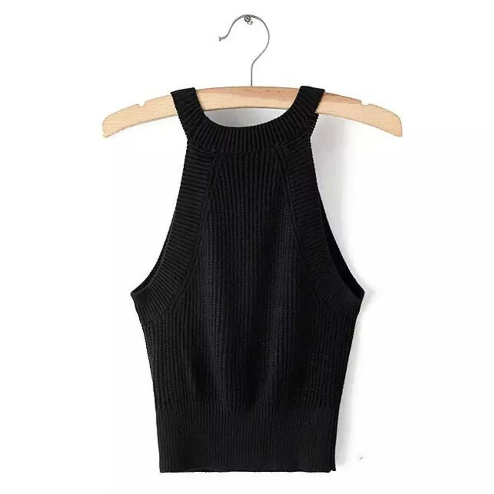 FIRSTTO сексуальный трикотажный топ Бюстье для фитнеса Короткие топы с бретельками