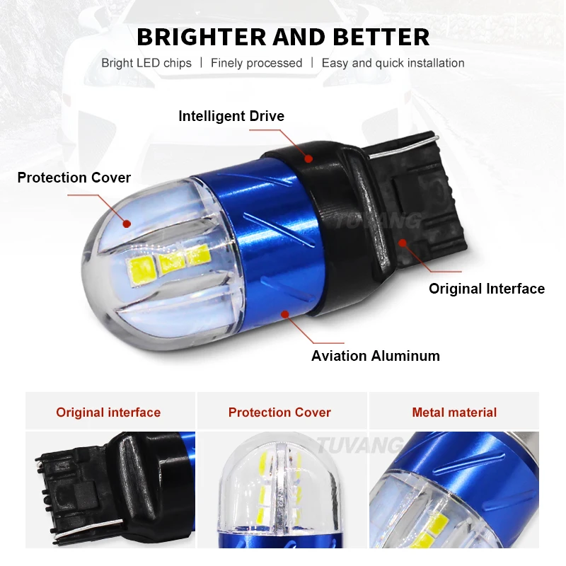 2 шт. Автомобильные светодиодные сигналы поворота T20 7440 W21W 3030 6SMD | Автомобили и