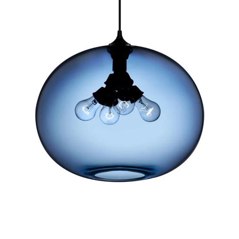 Современные американские стеклянные подвесные светильники в стиле лофт с