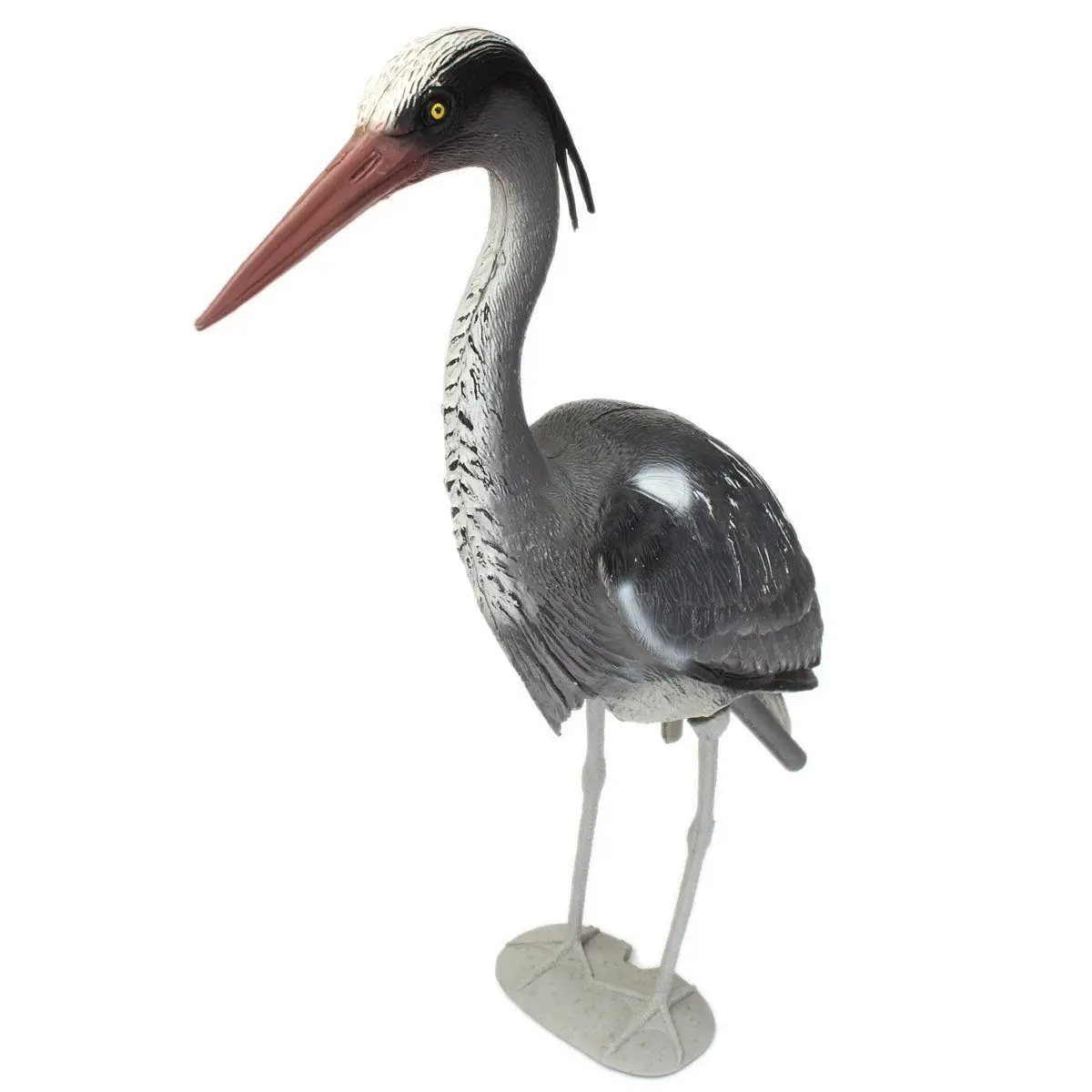 Реалистичная Большая пластиковая смола приманка украшение для сада Heron птица