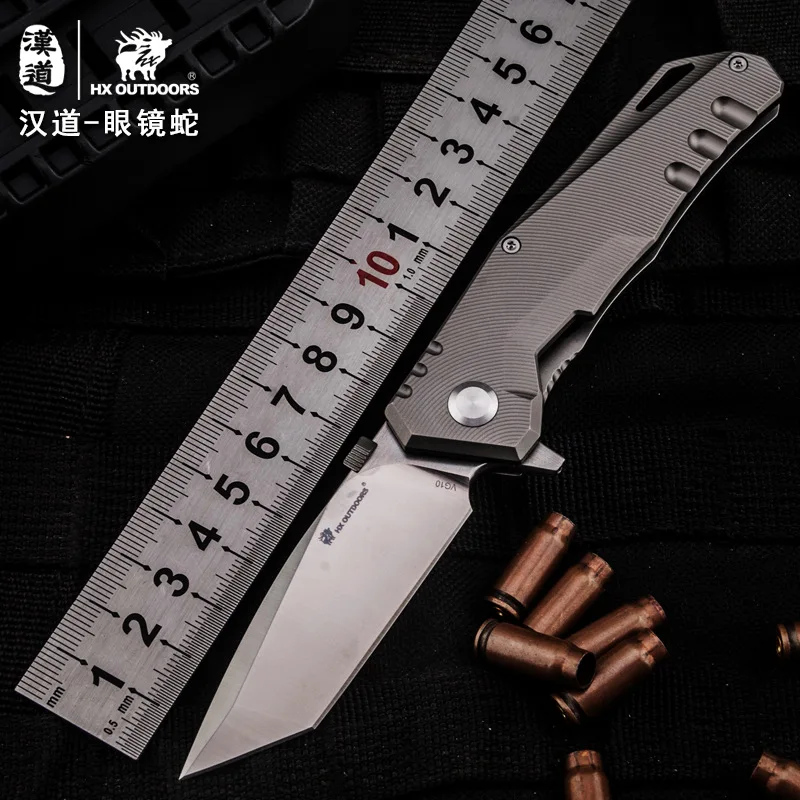 Высокое качество подшипника TC4 Титановая Ручка VG10 лезвие нож охотничий кемпинг