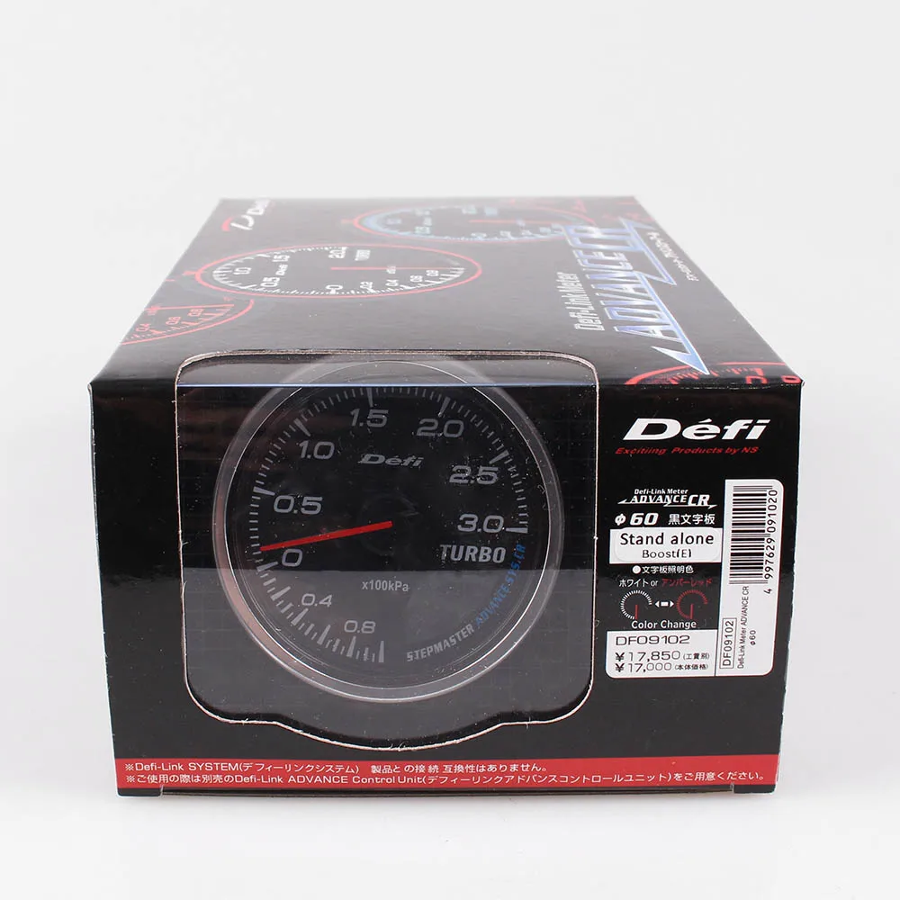 Defi Advance CR BF 2,5 дюймов 60 мм 7 цветов 0-3,0 Бар Boost Turbo Gauge 3 бар автоматический датчик с высококачественным электронным датчиком