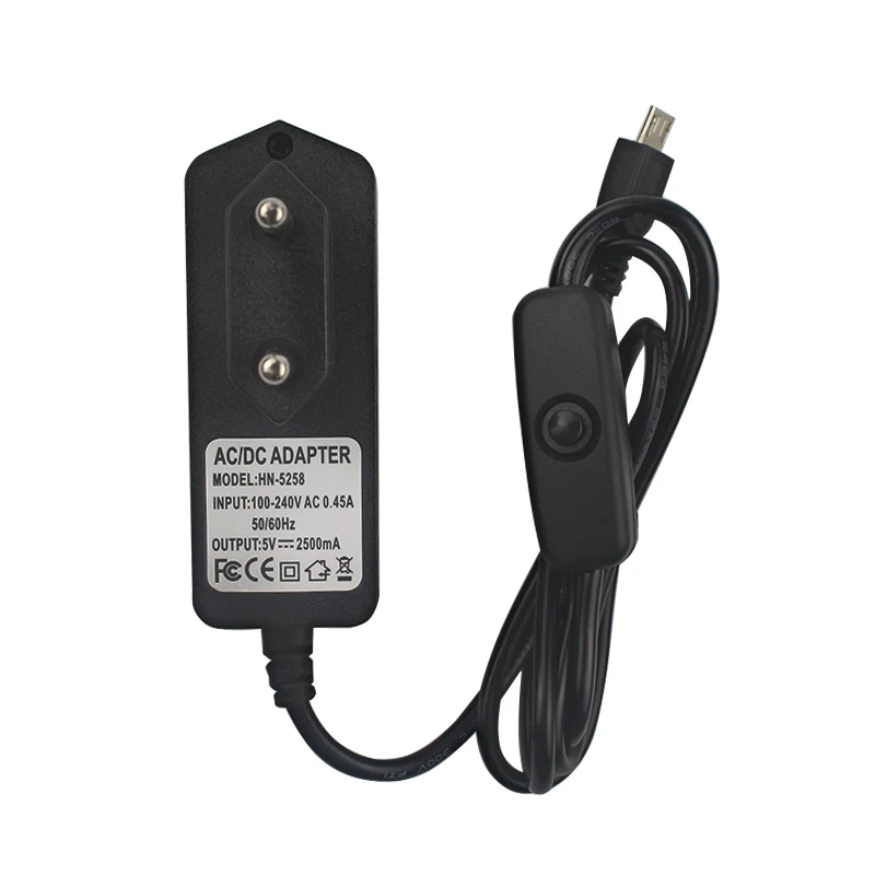 Raspberry Pi 3 B + RPI Модель Plus 5 в 2.5A адаптер питания зарядное устройство с