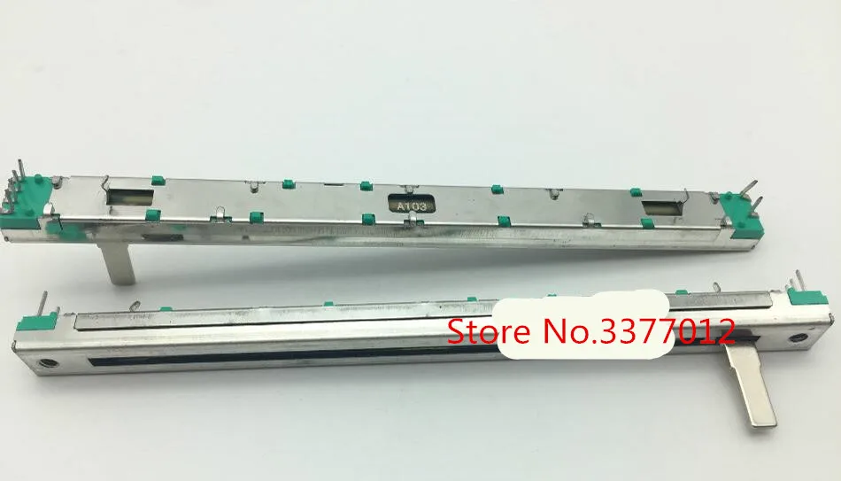 1pcs/lot For Mickey 165 Road 12.8 cm Small mixer fader Double potentiometer A10KX2 Axis length 15mm | Switches