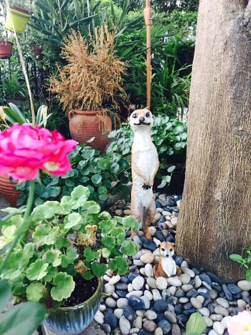 Скульптуры Mongoose meerkat украшение для сада искусственные животные домашний декор