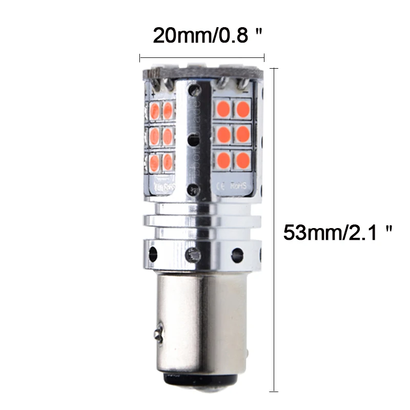 1 шт. S25 1157 BAY15D P21/5 W светодиодный светильник Canbus No Hyper No Flash RED 3030 SMD Автомобильный задний тормозной сигнальный светильник для автомобиля