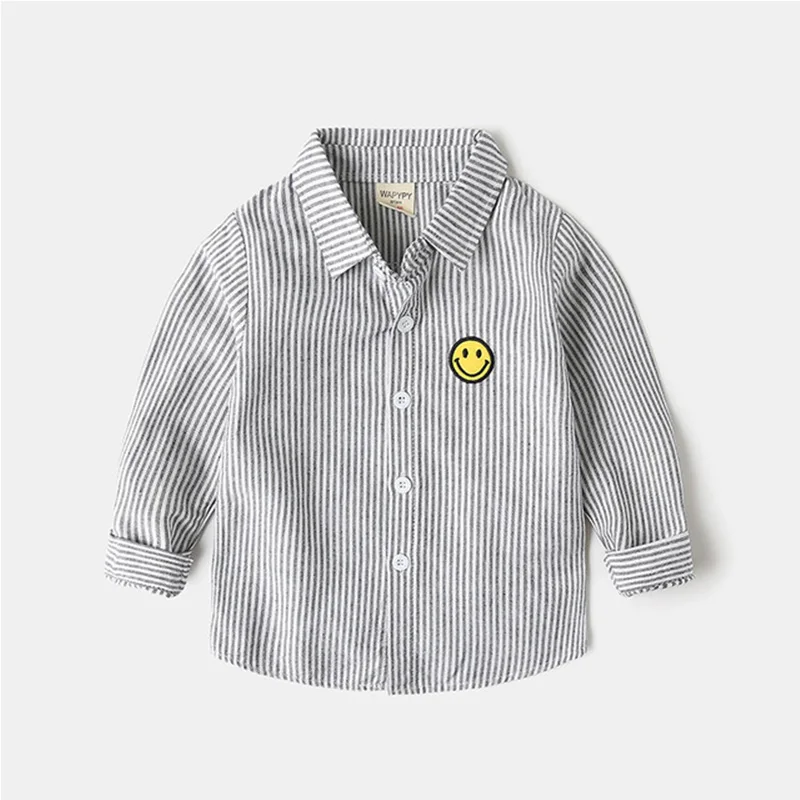 Повседневные Модные клетчатые блузки для детей 4 вида цветов весенне осенние