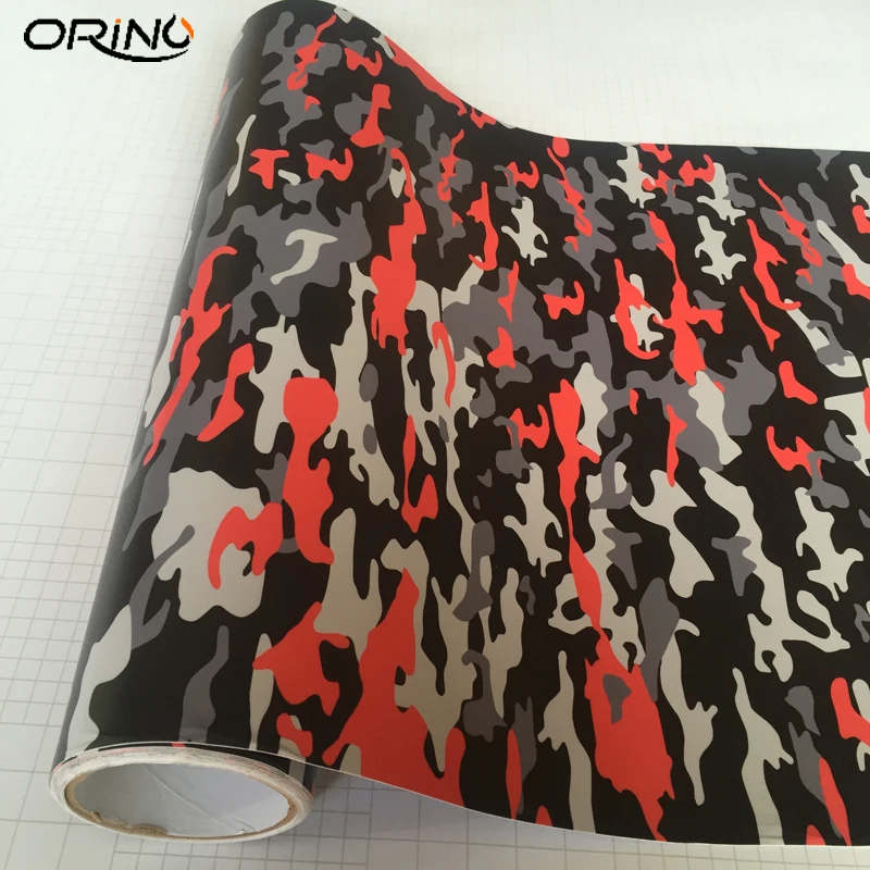 50x200/300/500CM Adhesive Red Black Grey Camouflage Vinyl Film Camo Car Wrap Foil Motorcycle Scooter Sticker Decal | Автомобили и
