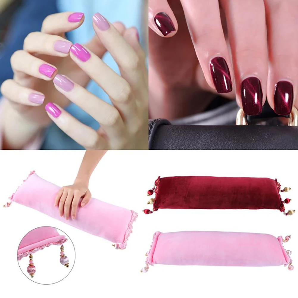 Professional Nail Art Подушечка Для рук кисточкой бархатная ручная Подушка моющаяся