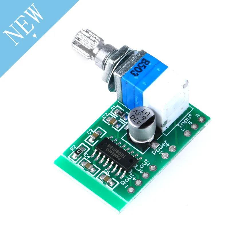 Mini PAM8403 DC 5 В 2 канальный USB цифровой аудио усилитель плата модуля 2*3 Вт регулятор