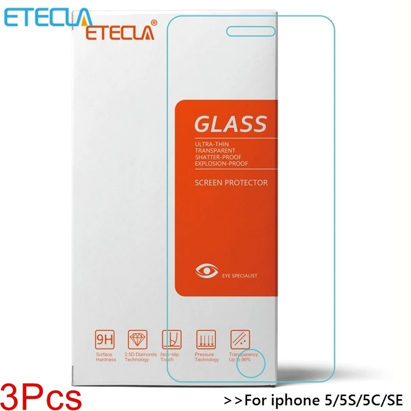 Закаленное стекло для Iphone 5 Защитное I5 5c SE 3 шт.|tempered glass|glass tempered9h glass |