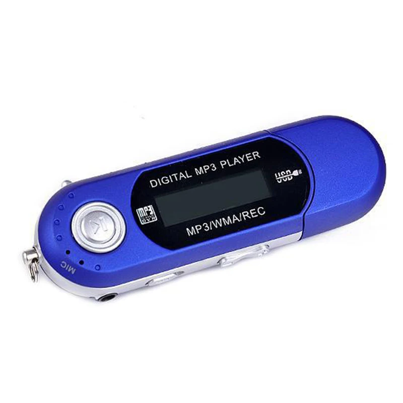 Синий Популярные милые MP3 TF карты плееры USB 2,0 флэш-карта памяти ЖК-Карта памяти Мини Спортивный MP3 музыкальный плеер с fm-радио - Цвет: Синий