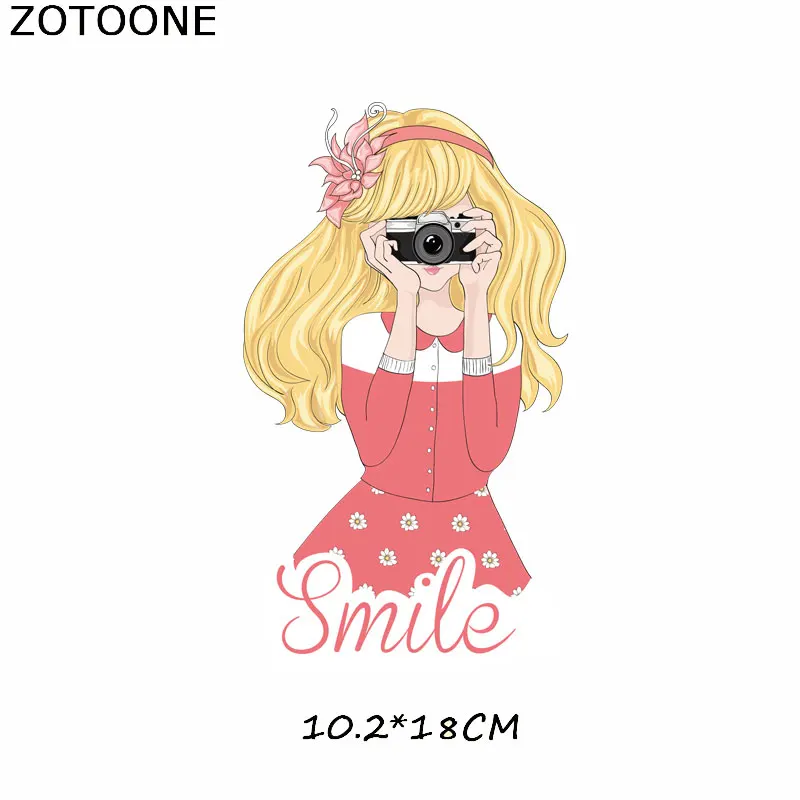 Модные Стикеры для девочек ZOTOONE нашивки детей железные накладки одежды футболки