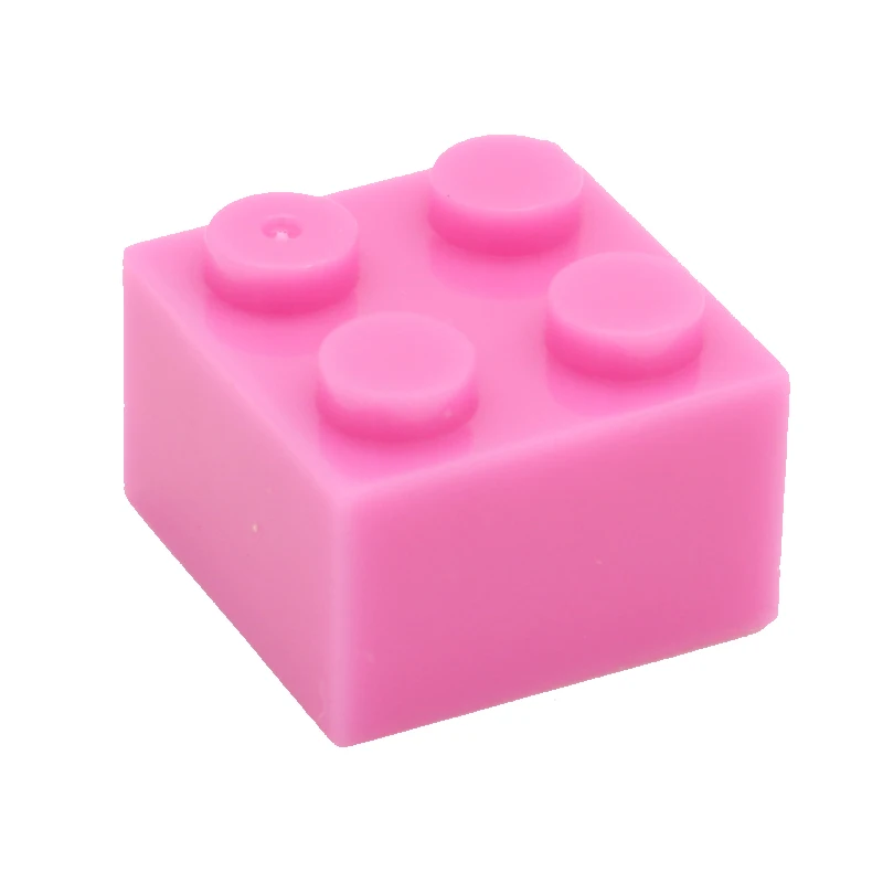 pink Строительные блоки Moc Brick 2x2 3003 DIY, Обучающие творческие основы, классические наборы, совместимые сборные частицы, игрушки для детей - Цвет: pink