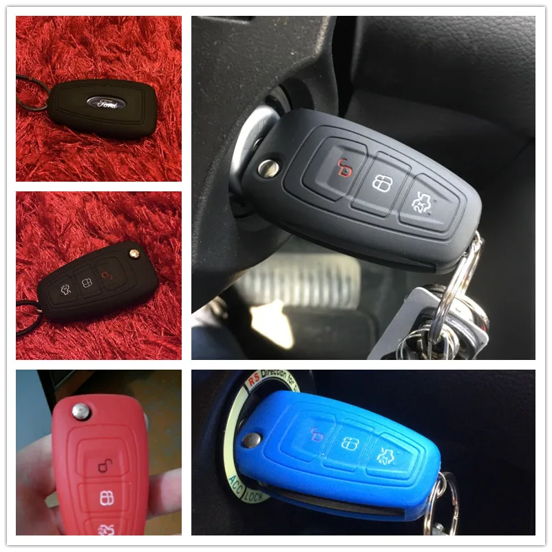 Флип ключ для FORD FOCUS MK3 ST FIESTA RANGER MONDEO ECOSPORT ESCAPE KUGA силиконовый чехол с дистанционным