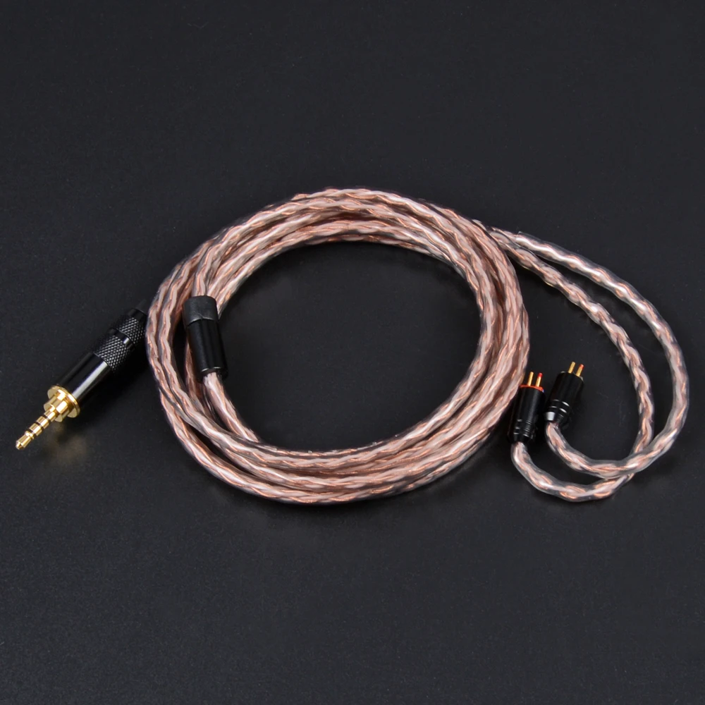 NiceHCK 8 ядро чистый Медь кабель MMCX/2Pin 4 4/3 5/2 5 мм для съемки V90/V80 TFZ KZZSX/ZSN/ZS10CCAC10/C16