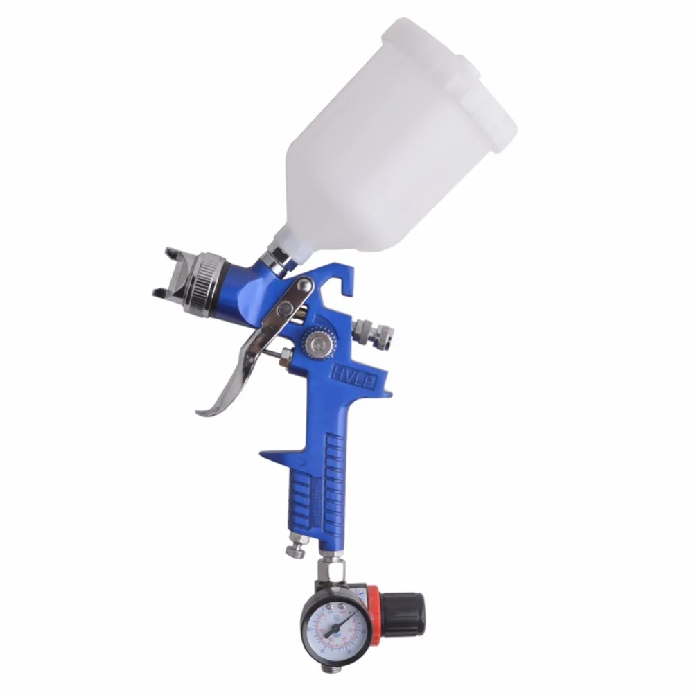 Пистолет распылитель HVLP гравитационного типа с воздушным ругулятором размер