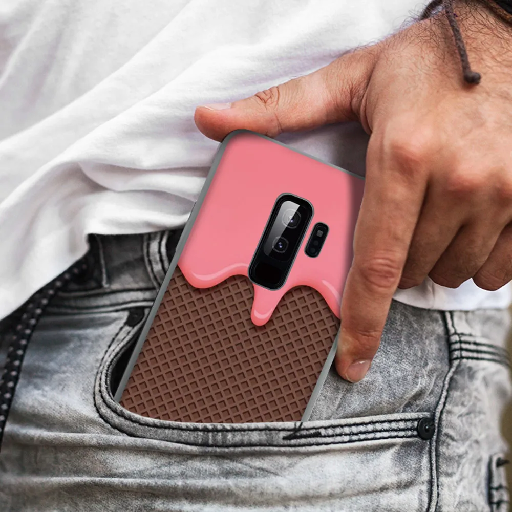 CASEIER мороженое чехол для Samsung S10 S10E S8 S9 плюс матовый мобильного телефона Galaxy A7 2018 Note