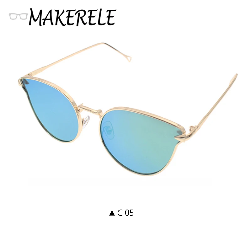 Makerele Новинка 2017 года более Размеры кошачий глаз Солнцезащитные очки для женщин