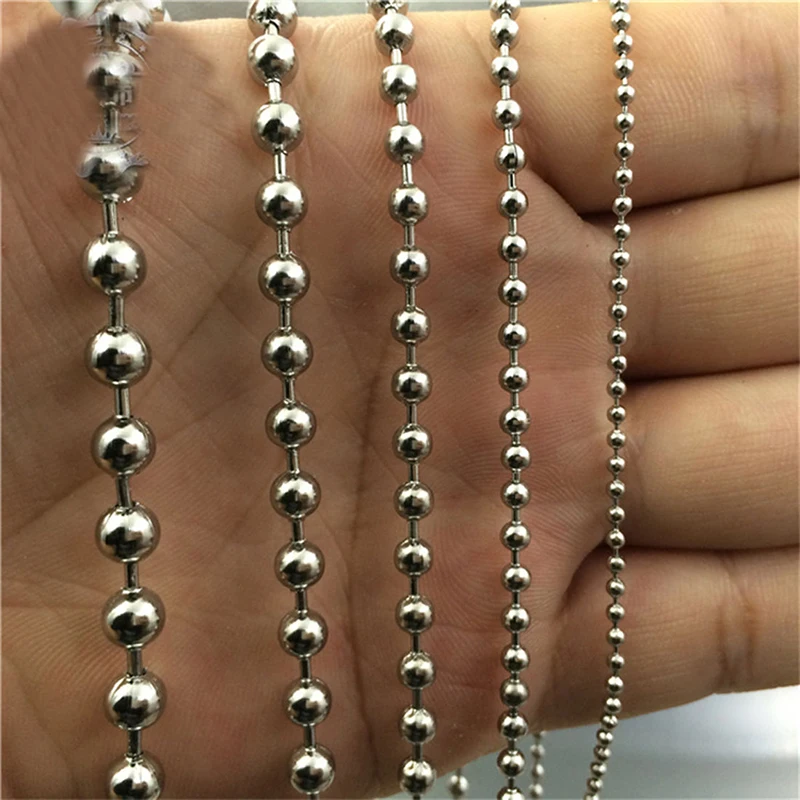 Хип хоп черный цвет металлический шар бусины цепочки оптом для Diy браслета