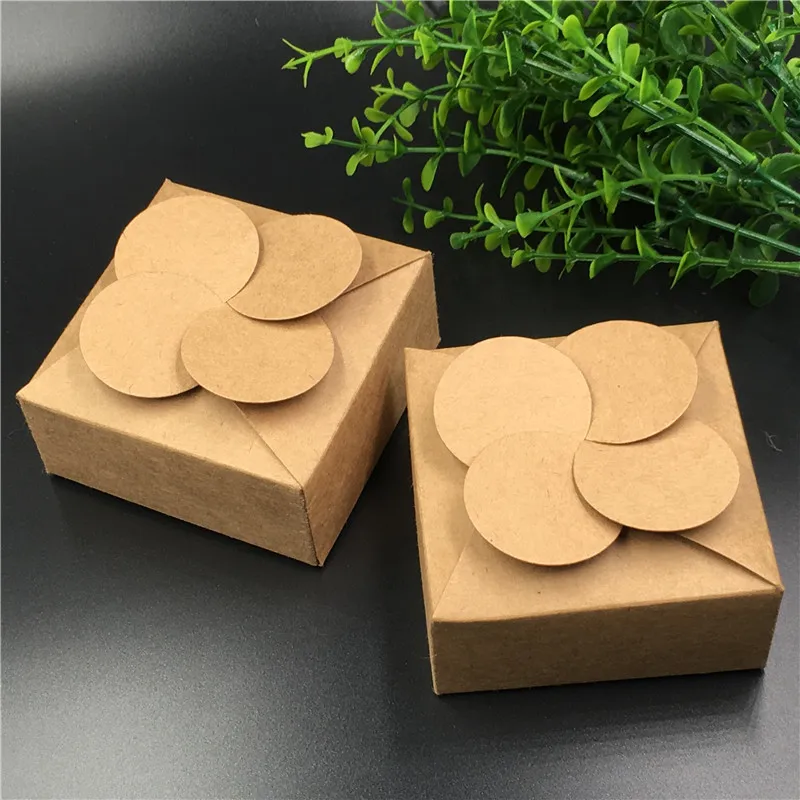 30 шт DIY ручной работы из крафт бумаги коробка подарок на день рождения пользу