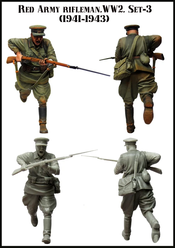 1/35 фигурки из смолы модель Kit C201 WW2 красный армейский рифмен несобранный