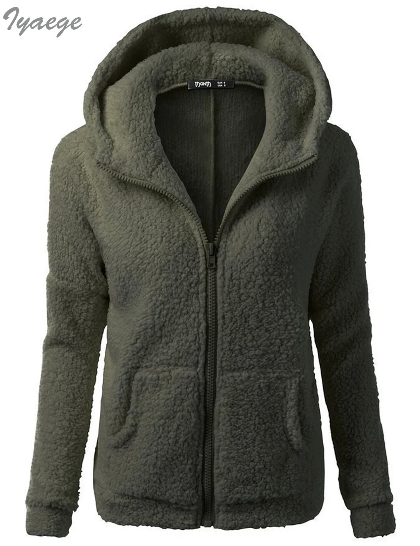 

Women Pink Hoodies Sweatshirts With Pockets Zipper Fleece Solid Zip Hoody Coat Outwear Long Sleeve Solid Hooded Winter Warm