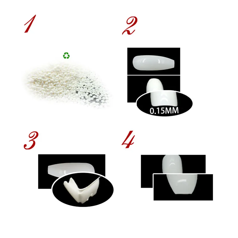 

500pcs Full Cover Stiletto Nail Art Tips Natural Ballerina False Nails DIY Manicure Tools Artificial Acrylic Fake Nails