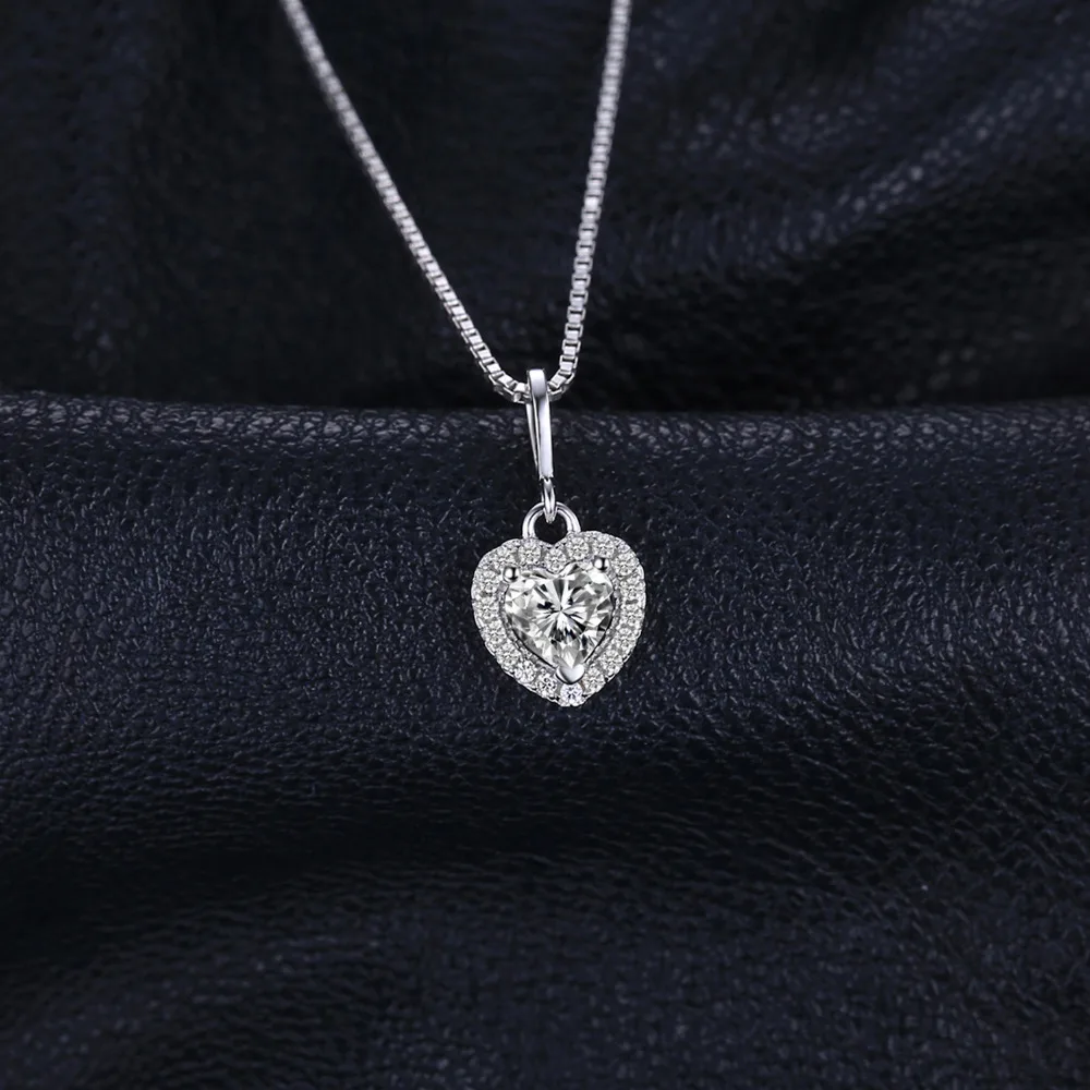 Jewelrypalace сердце любовь 0.6ct Solitaire Подвеска для Для женщин 925 стерлингов Серебряные