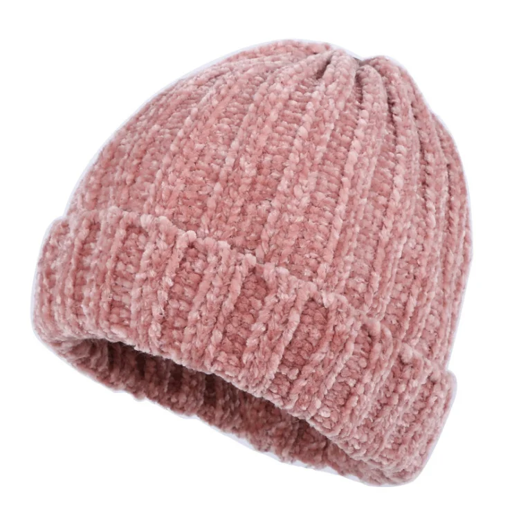 pink Женская брендовая зимняя шапка шапочка вязаная бини для девочек модные роскошные стразы теплые шапки с прозрачными бусинами Теплые повседневные gorros skullies - Цвет: pink