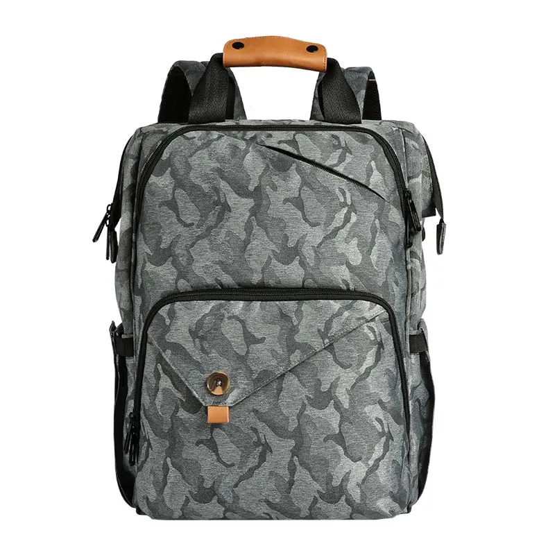 

Fashion Large Capacity Mummy Bag Heat Preservation Baby Care Bag Camouflage Print Daddy Backpack Vintage Backpack Women Bags