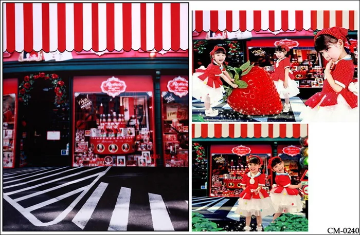 Милый сахарный магазин фон для фотосъемки новорожденных детей черный и белый