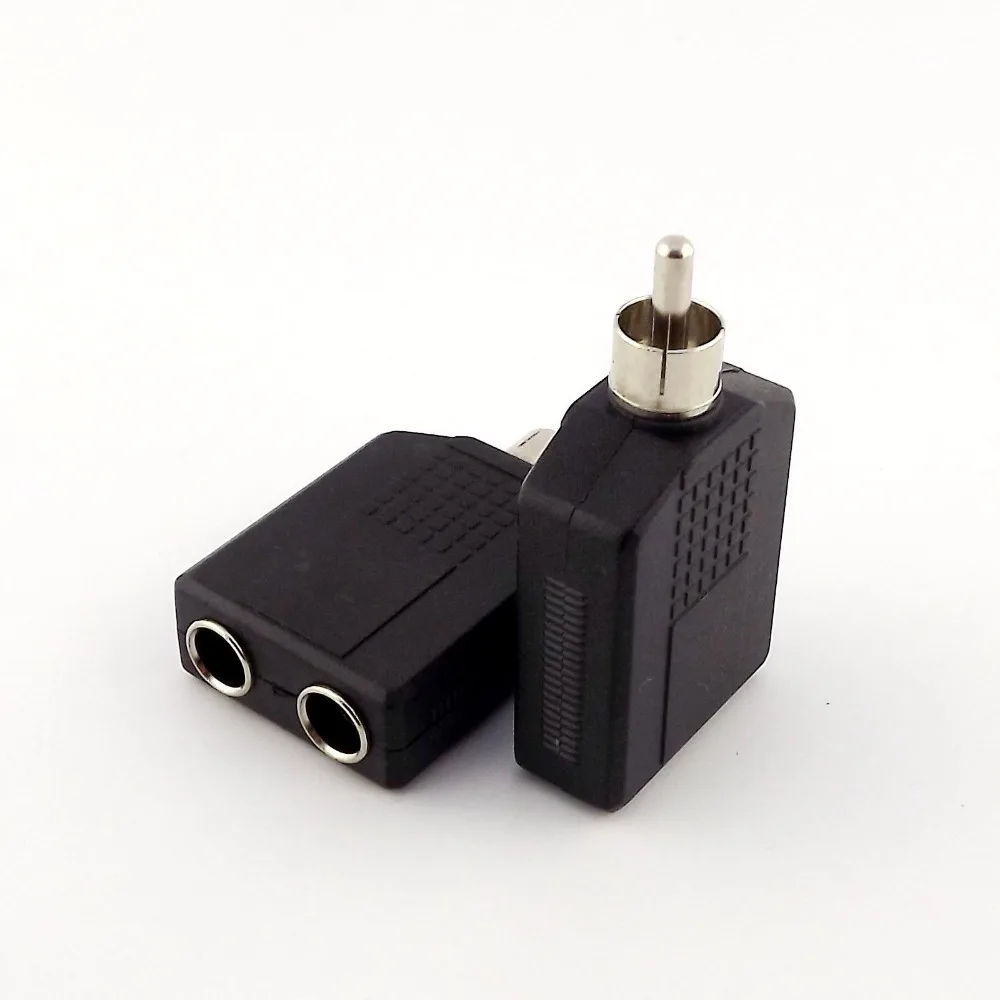 10 шт. переходник разветвитель для 2x6 35 мм 1/4 дюйма|phono|phono rcaphono connector |