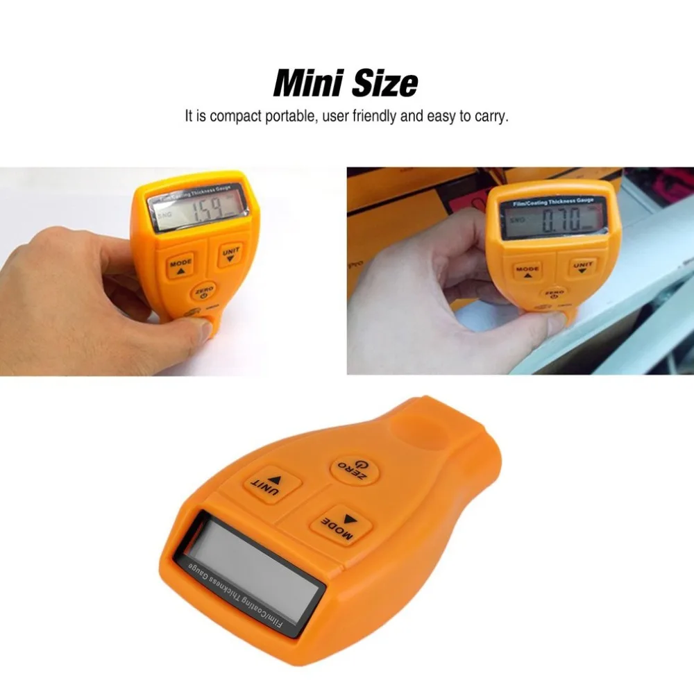 GM200 Min LCD 0-1.80mm/0-71.0 mil Digital Automotive Car Paint Coating Thickness Gauge Meter Probe Tester Measuring Tool | Инструменты