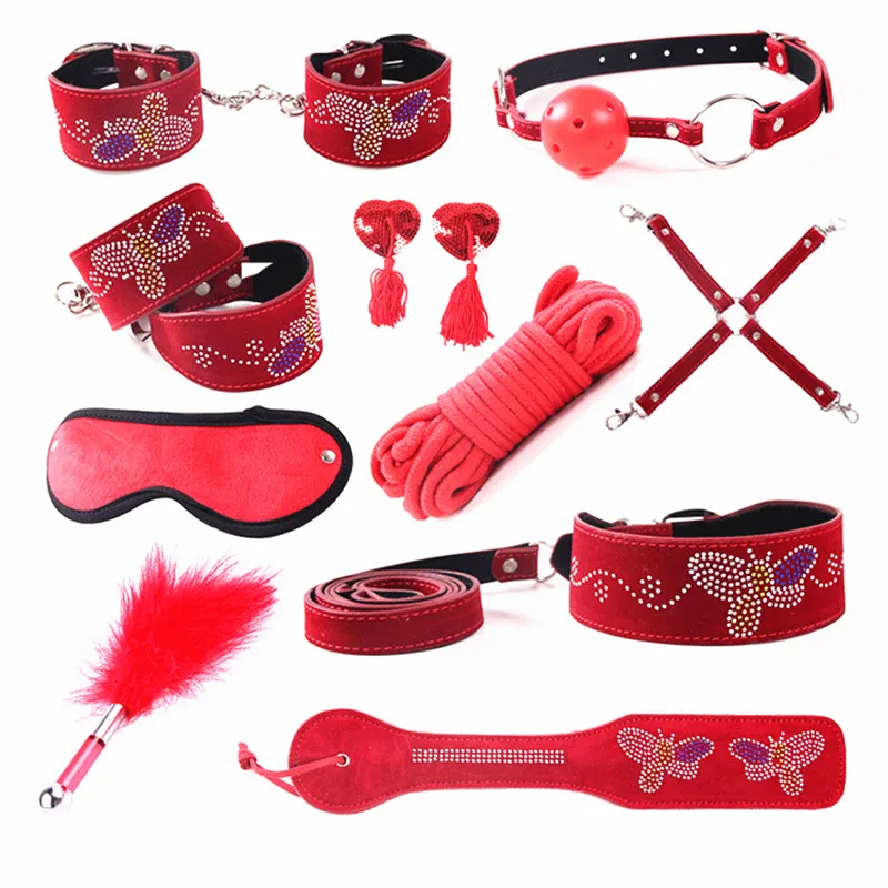Эротическое позиционирование бандаж 10 шт./компл. кожаный Фетиш бондаж набор