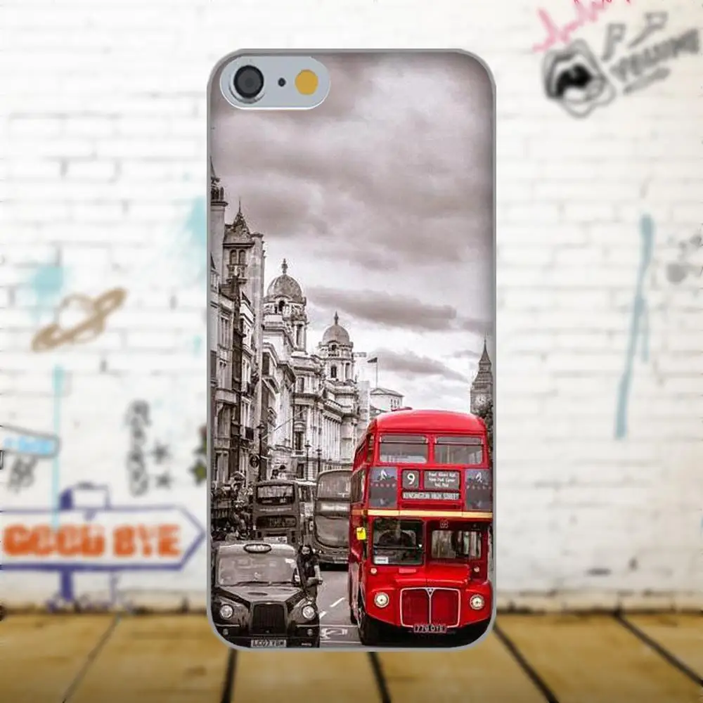 Лондонский большой красный автобус новинка ретро название TPU художественный