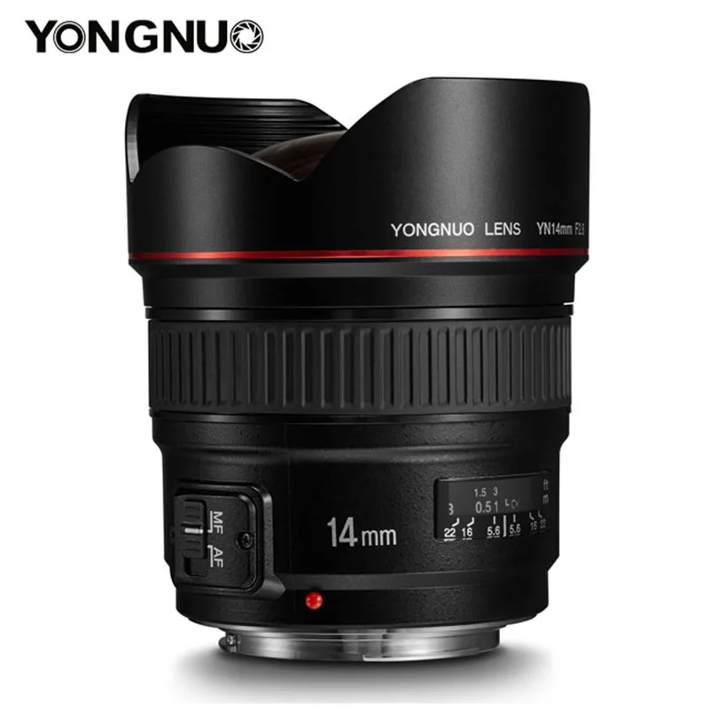 YONGNUO YN14mm C/N F2.8 ультра широкоугольный объектив камеры AF Автофокус 2 асферическое