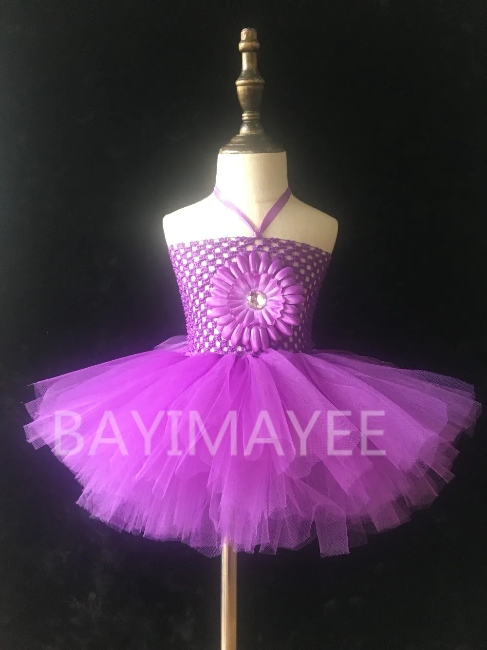 Лидер продаж платье-пачка с цветочным рисунком для девочек детские двухслойные