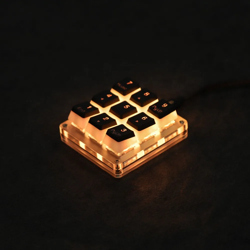 Программируемая клавиатура YMDK с 9 клавишами RGB поддержка функции макросъемки
